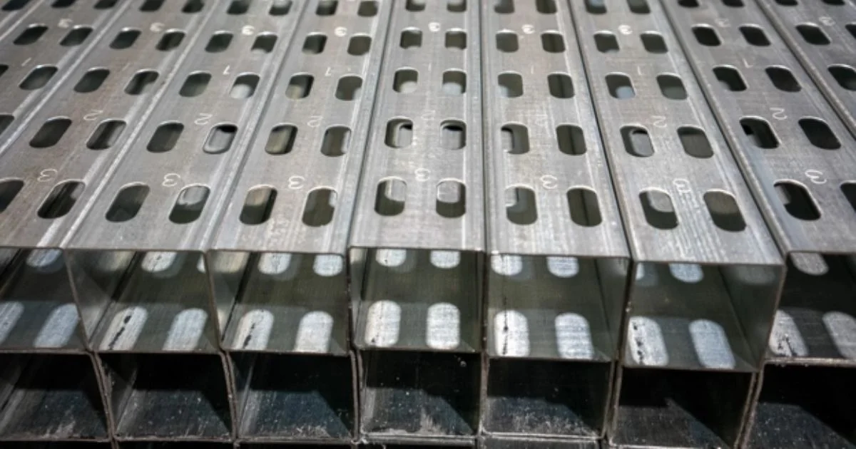 Stacked galvanized steel channels and formed sections